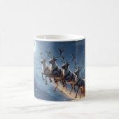 Mug Moonlit Mountain Santa Reindeer Sleigh Christmas (Centre)