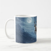 Mug Moonlit Mountain Santa Reindeer Sleigh Christmas (Gauche)