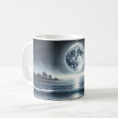 Mug Moonlit Ocean Waves Celestial Night Sky (Devant gauche)