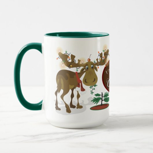 Mug Moose de Noël (Gauche)