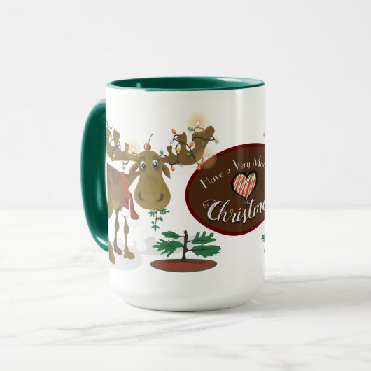 Mug Moose de Noël (Devant gauche)