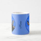Mug Moose en hiver - Art original de la faune (Centre)