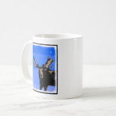 Mug Moose en hiver - Art original de la faune (Devant gauche)