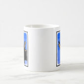 Mug Moose en hiver - Art original de la faune (Centre)