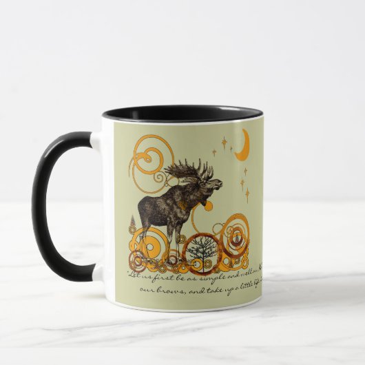 Mug Moose Stein-Walden, Henry David Thoreau Citation (Gauche)