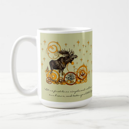 Mug Moose Stein-Walden, Henry David Thoreau Citation (Gauche)
