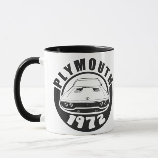 Mug Mopar - 1972 Plymouth Roadrunner White (Gauche)