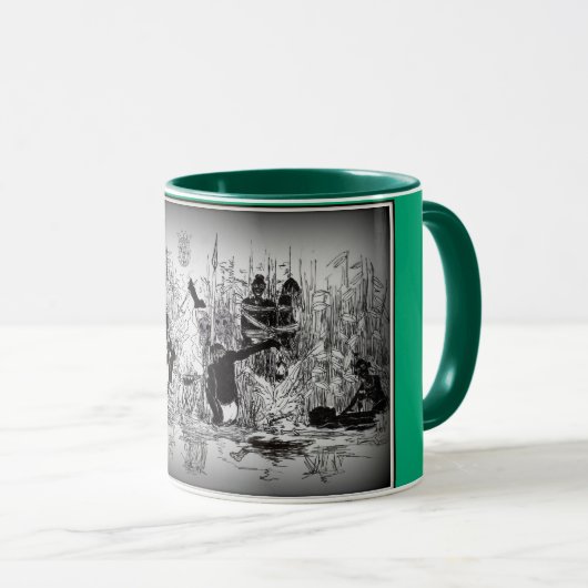 Mug Moque avec cannibales de chasse (Devant droit)