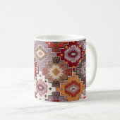 Mug Moquette persane design original, texture tribale. (Devant droit)