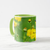 Mug Moqueur chat sur une clôture en bois (Devant gauche)