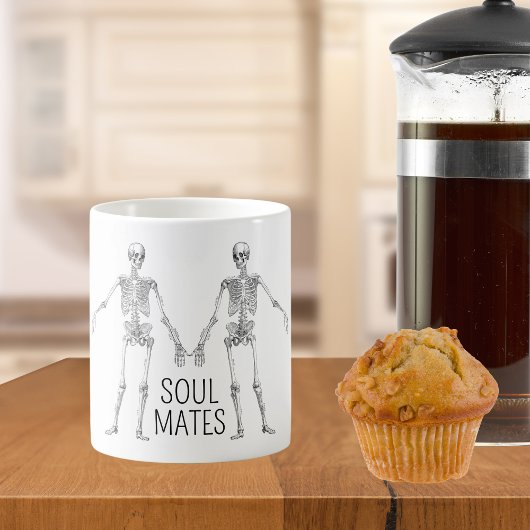 Mug Morbid Skeleton Mariage Humour Soul Mates