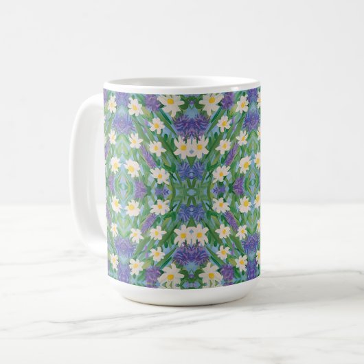 Mug Morceau de café floral Glory (Devant gauche)