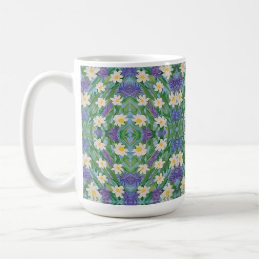 Mug Morceau de café floral Glory (Gauche)
