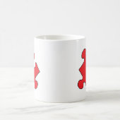 MUG MORCEAU DE PUZZLE ROUGE (Centre)