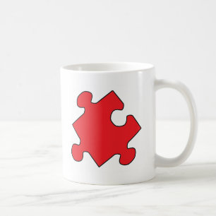 MUG MORCEAU ROUGE DE PUZZLE