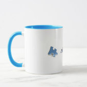 Mug Morceaux bleus de puzzle - sensibilisation sur (Gauche)