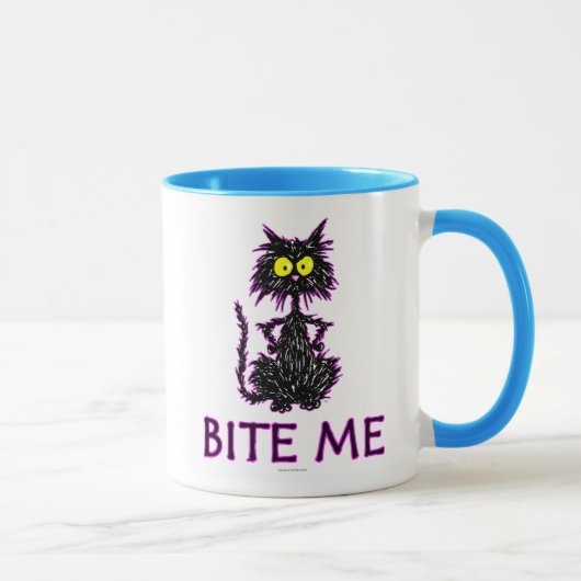 Mug Mordez-moi ! Conceptions de cadeau de chat (Droite)