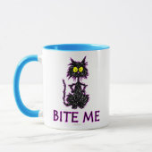 Mug Mordez-moi ! Conceptions de cadeau de chat (Gauche)
