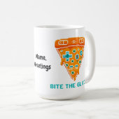 Mug Mords le Bug Retro Pizza Gamer Pixel 8 Bits (Devant droit)