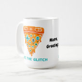 Mug Mords le Bug Retro Pizza Gamer Pixel 8 Bits (Devant gauche)