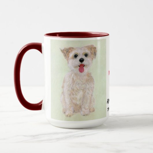 Mug Morkie Dit Ce Que Vous Allez Gros Bouchon (Gauche)