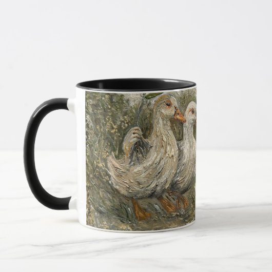 Mug Morning Commute Whimsical Farmhouse Duck Rainy Day (Gauche)