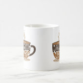 Mug Morning Magic Café | Typographie de café drôle (Centre)