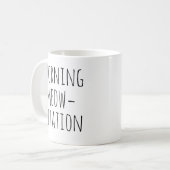 Mug Morning Meow‑ditation Calm Typography Cat (Devant gauche)