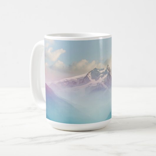 Mug Morning Mist dans la vallée des Alpes (Devant gauche)