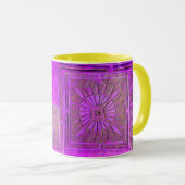 Mug MORNING STAR Pawnee Purple Yellow Monogramme (Devant droit)