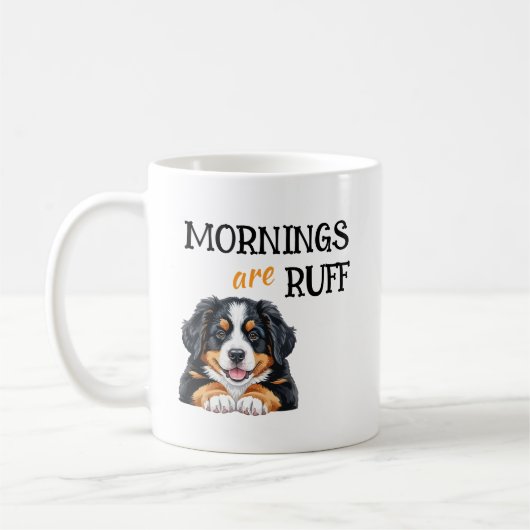 Mug Mornings Are Ruff – Funny Dog Lover Coffee Quote (Gauche)
