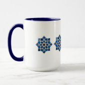 Mug Moroccan Islamic Geometric Star Pattern Watercolor (Gauche)