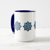 Mug Moroccan Islamic Geometric Star Pattern Watercolor (Devant gauche)