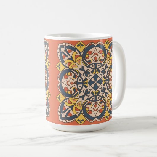 Mug Moroccan mosaic, mandala (Devant droit)