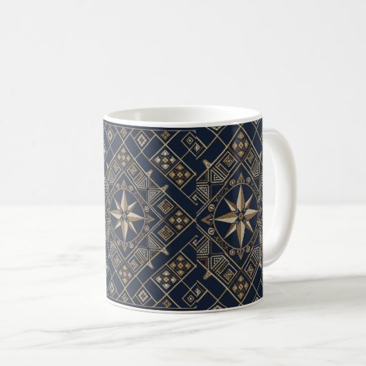 Mug Moroccan rug Compass Star (Devant droit)