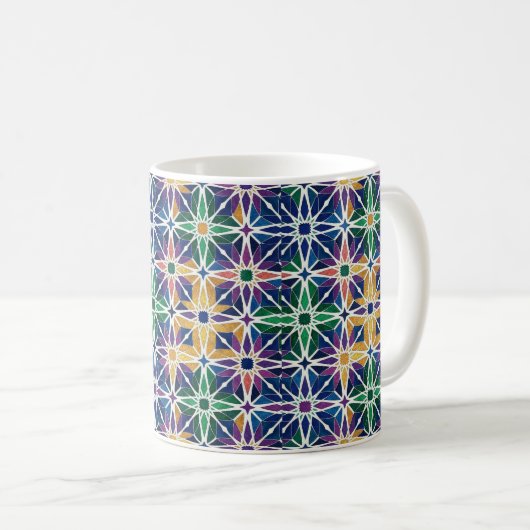 Mug Moroccan Zellige Geometric Tile Pattern  (Devant droit)