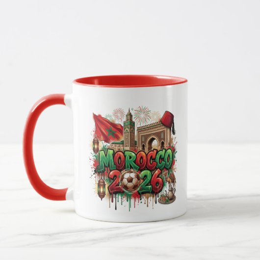 Mug Morocco Vintage Flag Moroccan African (Gauche)