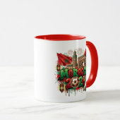 Mug Morocco Vintage Flag Moroccan African (Devant droit)