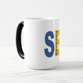 Mug morphing blanche SWEDEN  TOURISM (Devant gauche)