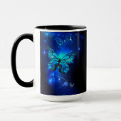 Mug Morpho Butterfly in the Dark Background (Gauche)