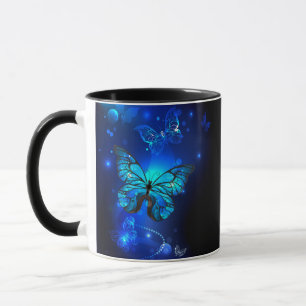 Mug Morpho Butterfly in the Dark Background