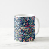 Mug Morris Strawberry Thief Classique Bleu Indigo Fin (Devant droit)