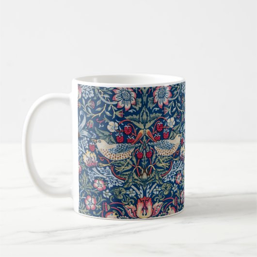 Mug Morris Strawberry Thief Classique Bleu Indigo Fin (Gauche)