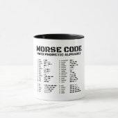 Mug Morse Code Alphabet phonétique OTAN (Centre)