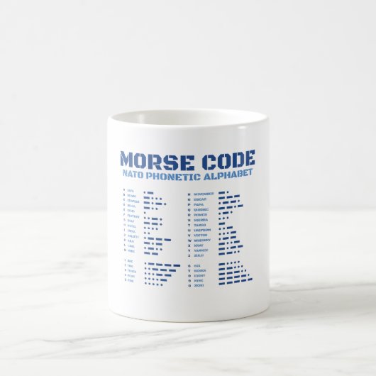 Mug Morse Code Alphabet phonétique OTAN (Centre)