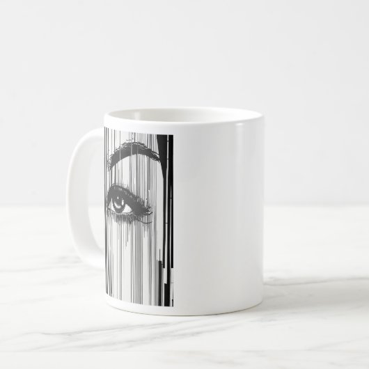 Mug : "Morse Code Visage Tee" (Devant gauche)