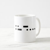 Mug Morse DIT DAH (Devant droit)