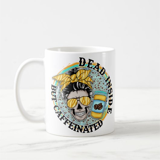Mug Mort à l'intérieur mais caféiné (Gauche)