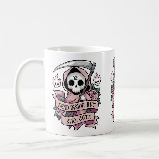 Mug Mort à l'intérieur mais toujours mignon (Gauche)