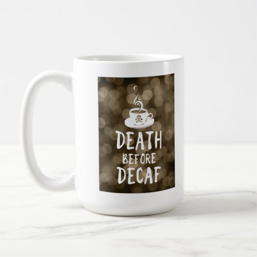 Mug mort avant café décaf (Gauche)
